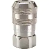 派克FS 系列快換陰接頭 - 使用化學(xué)兼容性強的316不銹鋼材料，無溢流型，承壓可達(dá)2000 psi